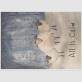 Schaf im Winterwald - Gewebe Seidenpapier (Vorderseite)