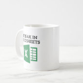 Schaf in den Blättern, Tabellenkalkulation, Kaffee Kaffeetasse (Vorderseite Links)