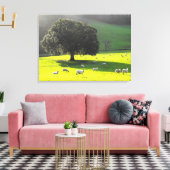Schaf in der Morgensonne Leinwanddruck (Insitu (Wohnzimmer))