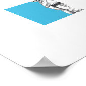 Schaf in Jeans Jacket (Old School Blue) Poster (Ecke)