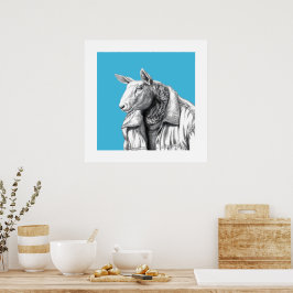 Schaf in Jeans Jacket (Old School Blue) Poster