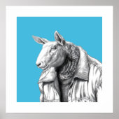 Schaf in Jeans Jacket (Old School Blue) Poster (Vorne)