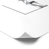 Schaf in Jeans Jacket (Schnee) Poster (Ecke)