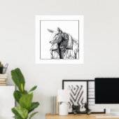 Schaf in Jeans Jacket (Schnee) Poster (Heimbüro)