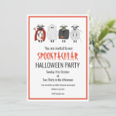 Schaf in Kostümen-Halloween-Party schneiden oder b Einladung (Stehend Vorderseite)