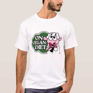 Schaf isst Blume und sagt „Auf veganer Ernährung“ T-Shirt