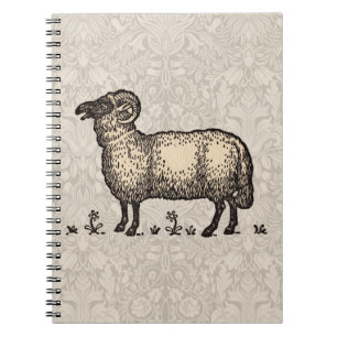 Schaf Lamm Bauernhof Tier Vintage Notizblock