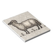 Schaf Lamm Bauernhof Tier Vintage Notizblock (angewinkelt)