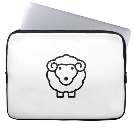 Schaf Laptopschutzhülle (Vorderseite)
