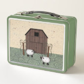 Schaf-Lunch Box Metall Brotdose (Vorderseite)