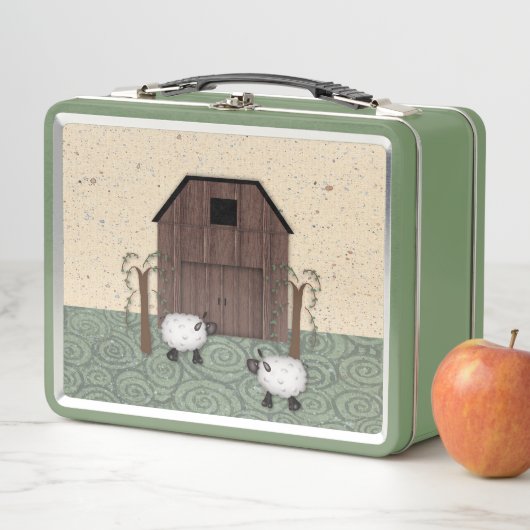 Schaf-Lunch Box Metall Brotdose (Beispiel)