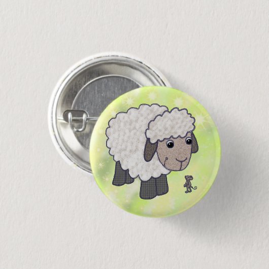 Schaf mit Maus Button (Vorne & Hinten)