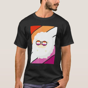Schaf mit Stolz Lesbenflagge Lgbtq Stolz Verbündet T-Shirt