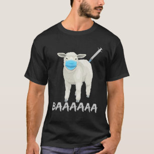 Schaf- oder Schaf-Impfstoff und -Maske T-Shirt
