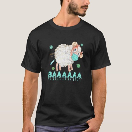Schaf- oder Schaf-Impfstoffmaske T-Shirt (Vorderseite)