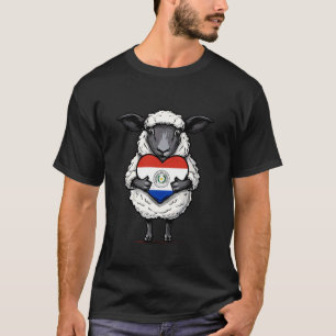Schaf Paraguay Paraguayische Flagge Herz Paraguayi T-Shirt
