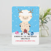 Schaf-Rentiere stricken Weihnachten Weihnachten (Stehend Vorderseite)