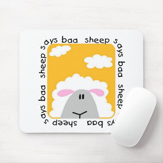 Schaf sagt Blöken-T-Shirts und Geschenke Mousepad (Mit Mouse)