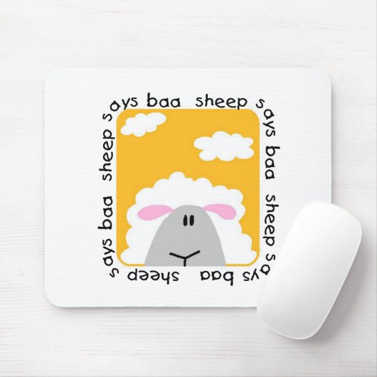 Schaf sagt Blöken-T-Shirts und Geschenke Mousepad (Mit Mouse)