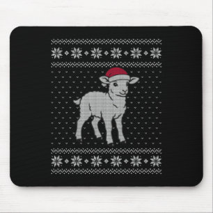 Schaf Santa Hut  Mousepad