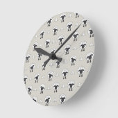 Schaf, Schaf und noch mehr Schafe Runde Wanduhr (Winkel)