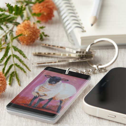 Schaf-Schlüsselkette Schlüsselanhänger (Vorderseite rechts)