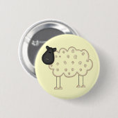 Schaf-Stick-Figur-T-Shirts und Geschenke Button (Vorne & Hinten)