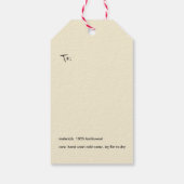 Schaf-Strickermarke Geschenkanhänger (Rückseite)