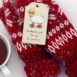 Schaf-Strickermarke Geschenkanhänger