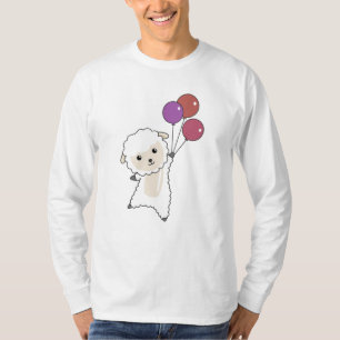 Schaf-Sweet-Tiere fliegen Balloons für Kinder T-Shirt