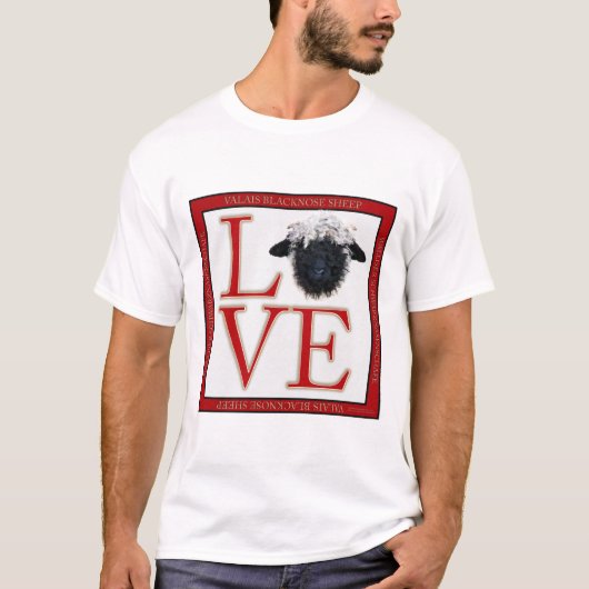 Schaf-T-Shirt Liebe-Wallis Blacknose T-Shirt (Vorderseite)