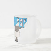 Schaf T-Shirts und Geschenke Mattglastasse (VorderseiteRechts)