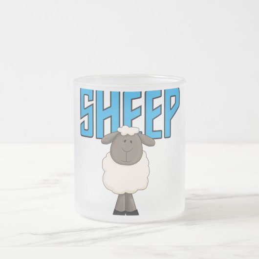 Schaf T-Shirts und Geschenke Mattglastasse (Mittel)