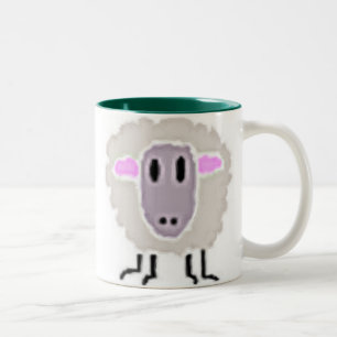 Schaf-Tasse Zweifarbige Tasse