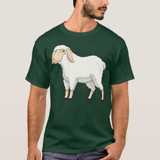 Schaf Tiere retro T-Shirt (Vorderseite)