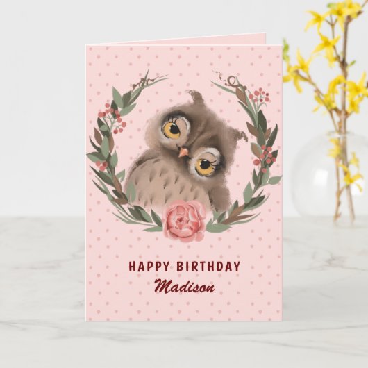 Schaf und Blume Karte (Gelbe Blume)