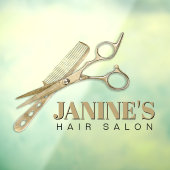 Schaf- und Kammerhaarsalon Gold-ID814 Fensteraufkleber (Blatt 3)