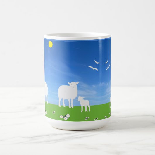 Schaf und Lamm Kaffeetasse (Mittel)