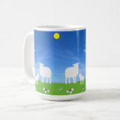 Schaf und Lamm Kaffeetasse (Vorderseite Links)