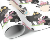 Schaf und Lämmer Geschenkpapier (Rolleneckpunkt)