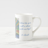 Schaf-Witz-Tasse Saphir Halliday Künstler Porzellantasse (Rechts)