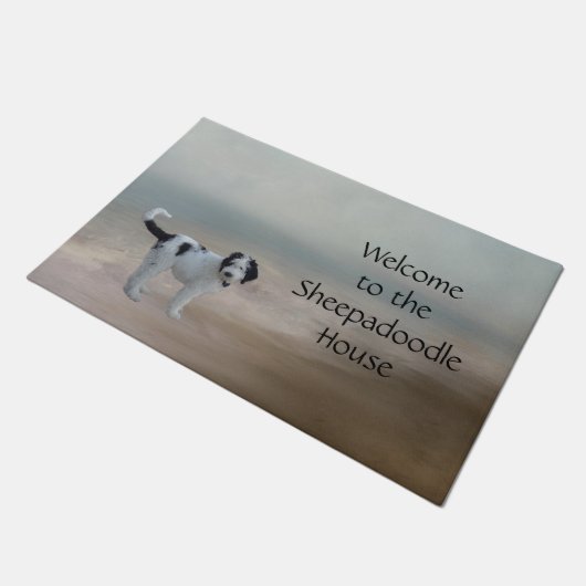 Schafaddel Fußmatte (Schrägansicht)