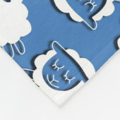 Schafblau, Vlies Fleecedecke (Ecke)