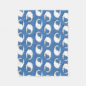 Schafblau, Vlies Fleecedecke (Vorderseite)