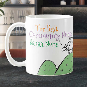 Schafdesign für eine Tasse des Krankenkaffees