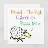 Schafdesign für einen Fisherman Feiertagskarte (Vorne/Hinten)