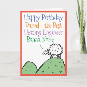 Schafdesign glücklich zum Geburtstag eines Heizung Karte