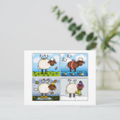 Schafe aller Jahreszeiten Postkarte (Stehend Vorderseite)
