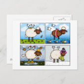 Schafe aller Jahreszeiten Postkarte (Vorne/Hinten)