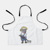 Schafe als Bauer mit Rake & Hat Schürze (Vorderseite)